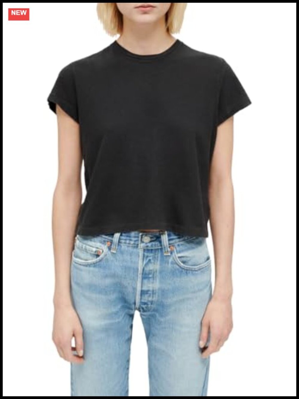 RE/DONE 1950s Boxy Tee Cotton Crew Neck Short Sleeve T-Shirt